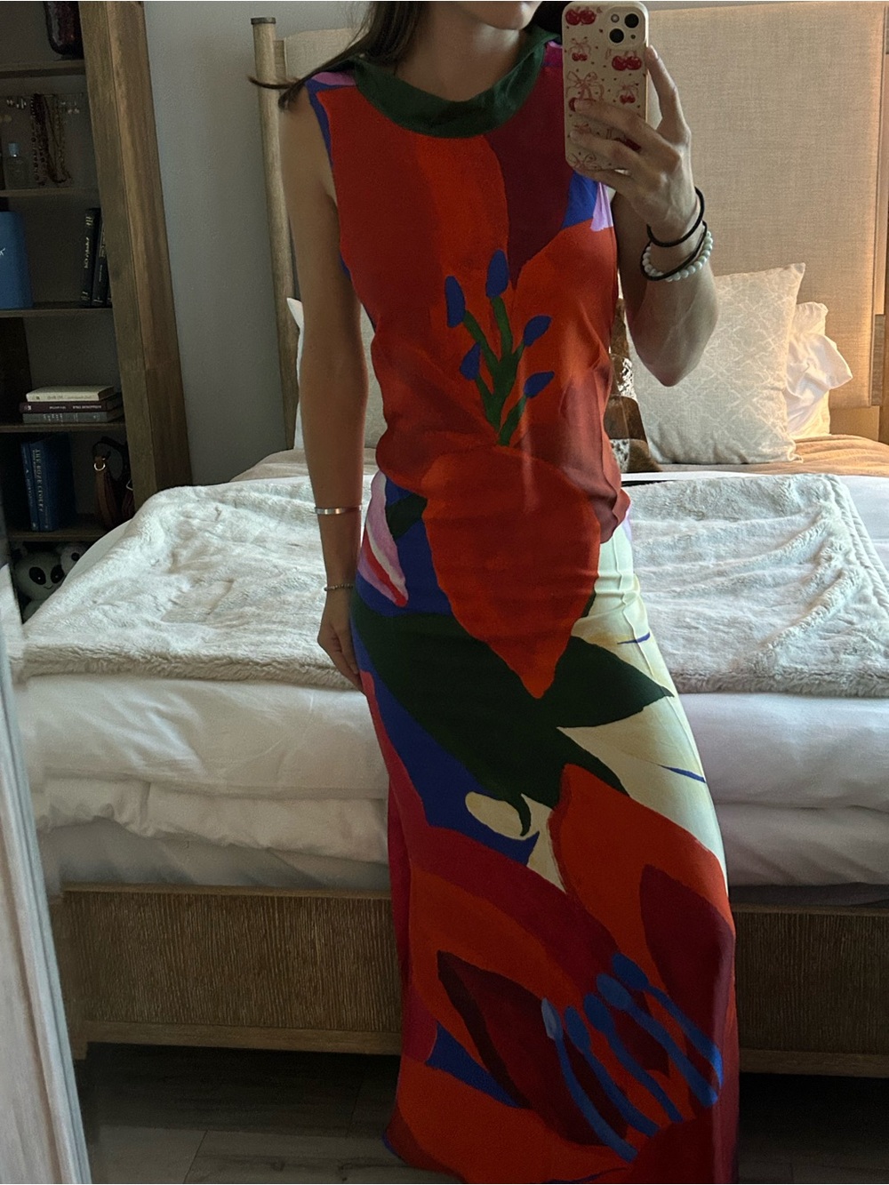 FARM Rio Red Floral High-Neck Maxi Dress - Picture 2 of 3
